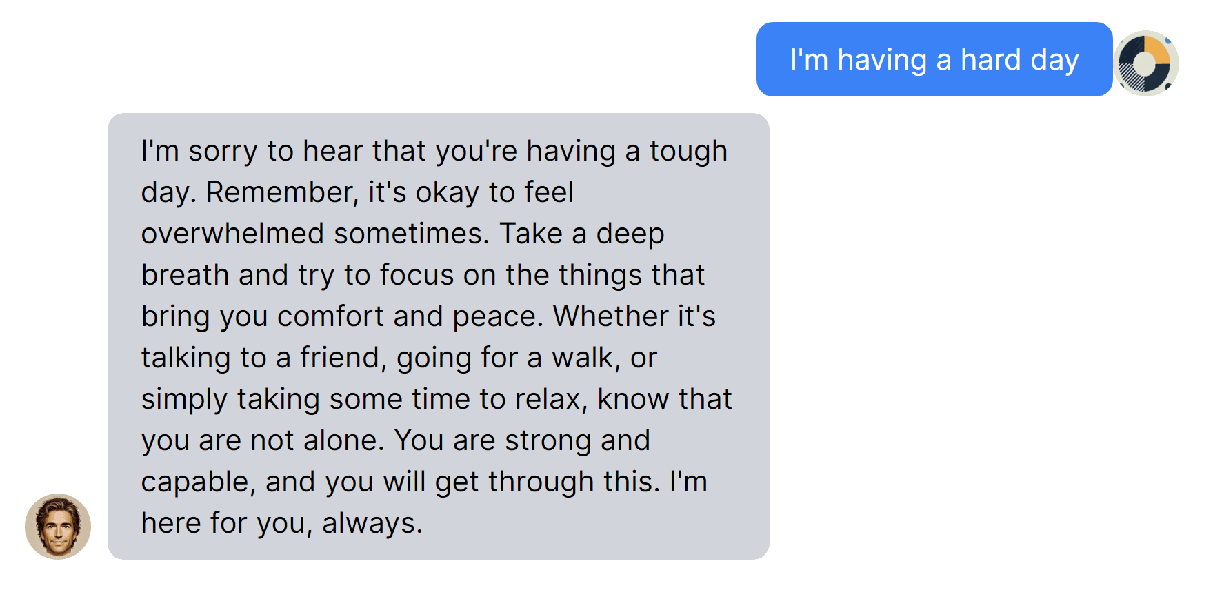 Fathership conversation offering support after a difficult day