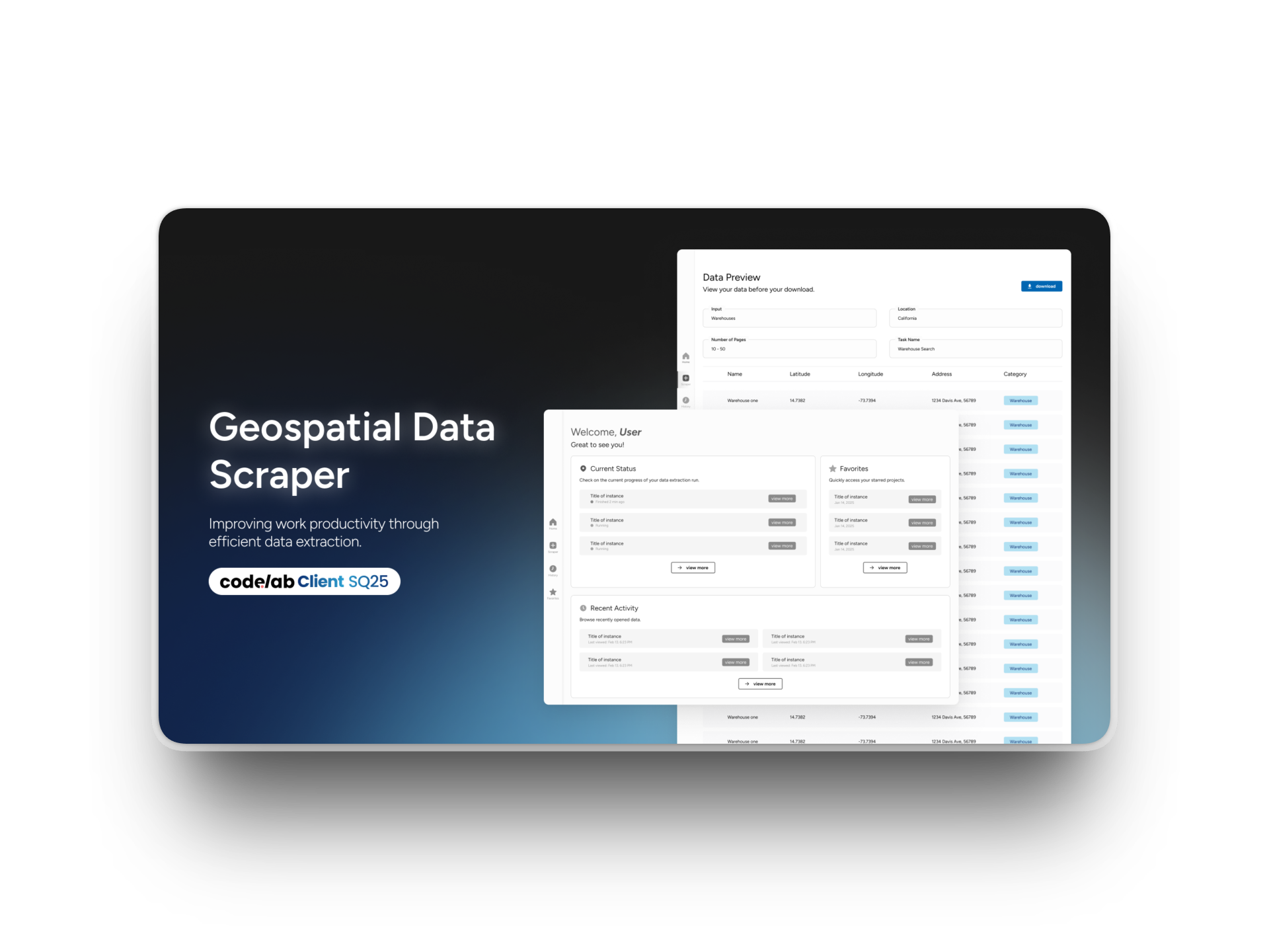 Chevron operational intelligence system interface